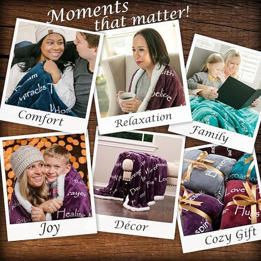 Chanasya Premium Healing Hugs Gift Throw Blanket - for Hope Support Comfort Encouragement Sympathy - Breast Cancer Chemo Surgery Get Well Soon Caring Gift - Patient Women Men Friend (Twin) Gray