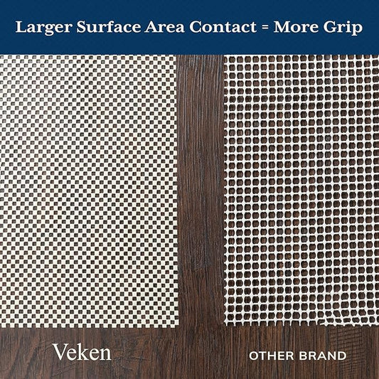 Veken Rug Gripper Pad for Hardwood Floors, Thick Cushion Non Slip Rug Pads for Area Rugs, Rug Grippers for Tile Floors, Under Carpet Anti Skid Mat, Keep Your Rugs Safe and in Place, 2x3 Ft