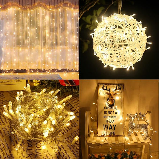 2 Pack 22.6ft 66 Led Battery Powered String Lights, IP65 Waterproof 8 Modes Twinkle Fairy Lights with Timer for Bedroom, Garden, Party, Christmas Tree Indoor Outdoor Decorations,Warm White