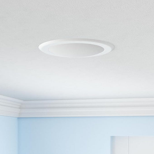 ECOELER 6 Inch Dimmable Aluminum Baffle White Trim LED Disk Light, 16.5W 5000K Daylight,1000Lm, LED Flush Mount Ceiling Fixture for Home Improved, ETL and FCC Approved