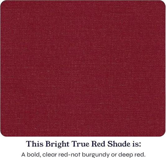 California Design Den Full Size Bed Sheets Set - Soft 400 Thread Count Sateen, Natural 100% Cotton Sheets with Deep Pockets, Breathable, Cooling and Durable Bedding Set - Bright True Red