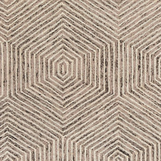 New Home Geometric Honeycomb Hand-Tufted Wool Area Rug - 5' x 7'