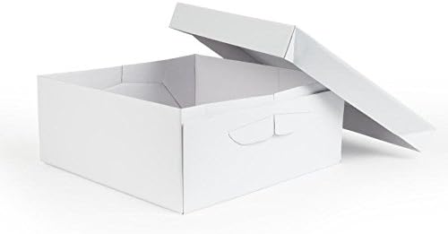 PME CBO807 Square Cake Box 13-Inch / 33 cm, White