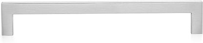 Ravinte 3 Pack 8 Inch Square Cabinet Handles - Satin Nickel & Brushed Nickel Drawer Pulls - Kitchen Cabinet Hardware