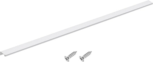 uxcell Cabinet Finger Edge Pull, 1pcs 800mm / 31.5" Aluminum Alloy Back Mount Hidden Cabinet Pulls Concealed Handle for Home Kitchen Drawer Cabinet, Silver