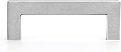 Ravinte 10 Pack 3-1/2 Inch Kitchen Square Cabinet Handles Satin Nickel Pulls Brushed Nickel Kitchen Cabinet Hardware Handles for Cupboard Drawer Pulls