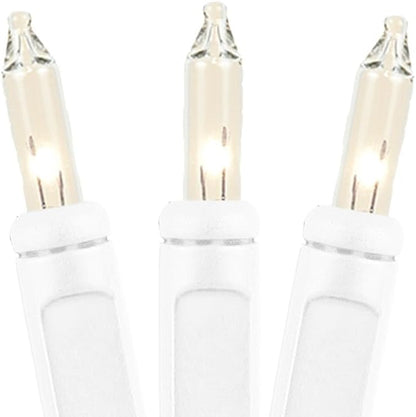 Novelty Lights 5 Feet 10 Bulbs Vintage Short Mini Light String, Clear Bulbs on White Wire, 4-Inch Spacing Fairy Lights, Connectable End-to-End, UL Listed for Indoor/Outdoor