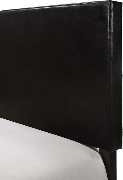 Crown Mark Erin Upholstered Panel Bed in Black, Full