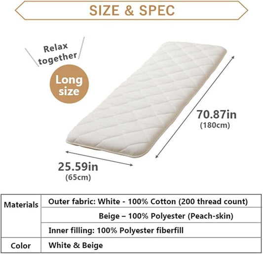 EMOOR Japanese Futon Mattress CLASSE Small-Twin Made in Japan White, Foldable Floor Sleeping Bed Tatami Mat