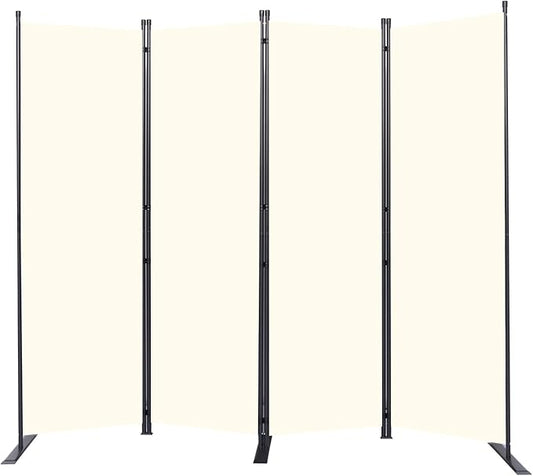 Room Divider 6FT Portable Room Dividers and Folding Privacy Screens, 88'' W Fabric Divider for Room Separation, 4 Panel Partition Room Dividers Freestanding Wall Divider Screen for Dorm Studio Office