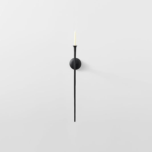 Aspar Wall Sconce, Modern Candle Holder with Elegant Hook Design, Versatile Decorative Lighting for Indoor Wall Decor and Ambiance Setting, Black (Candle Not Included)