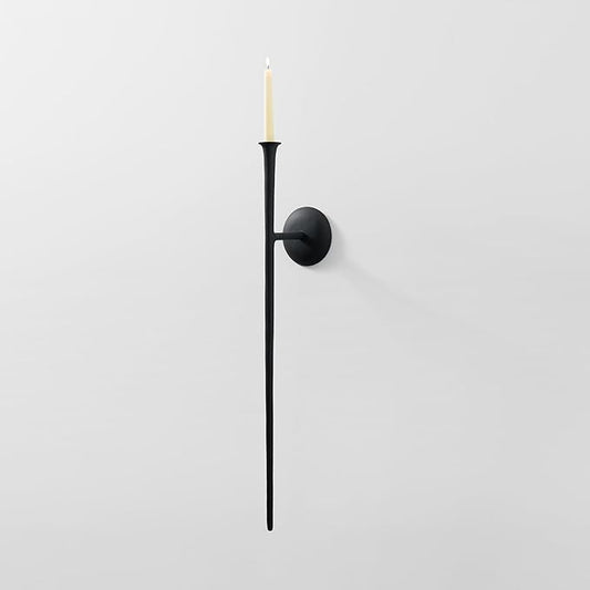 Aspar Wall Sconce, Modern Candle Holder with Elegant Hook Design, Versatile Decorative Lighting for Indoor Wall Decor and Ambiance Setting, Black (Candle Not Included)