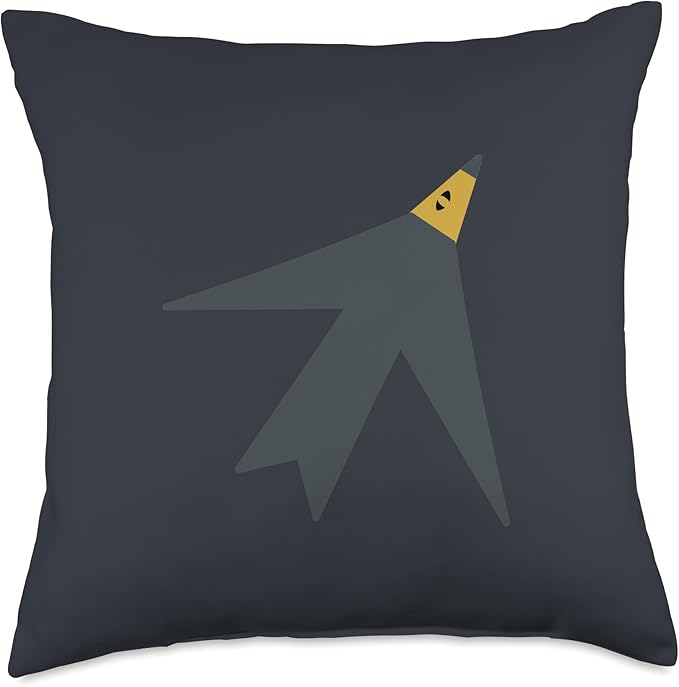 Cute Scandinavian Animals Designs Chic Scandinavian Bird Minimalism Throw Pillow, 18x18, Multicolor