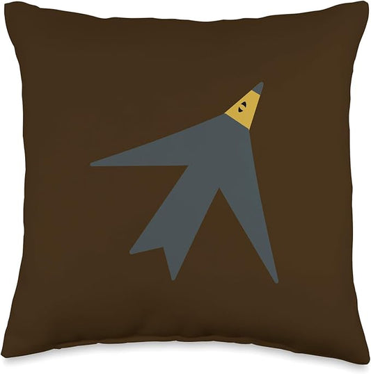 Cute Scandinavian Animals Designs Chic Scandinavian Bird Minimalism Throw Pillow, 16x16, Multicolor