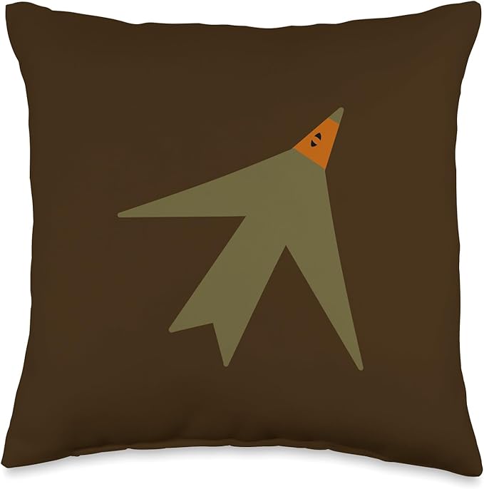 Cute Scandinavian Animals Designs Chic Scandinavian Bird Minimalism Throw Pillow, 16x16, Multicolor