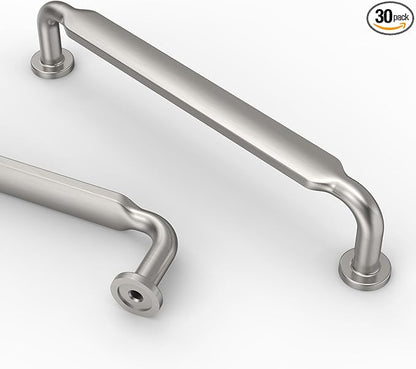 Asidrama 30 Pack 5 Inch(128mm) Brushed Satin Nickel Kitchen Cabinet Handles, Cabinet Pulls Kitchen Cabinet Hardware for Cupboard Drawer Pulls