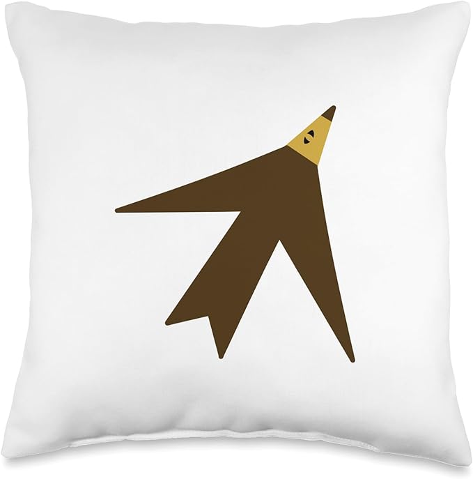 Cute Scandinavian Animals Designs Chic Scandinavian Bird Minimalism Throw Pillow, 16x16, Multicolor
