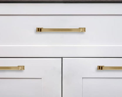 KHTUMEWARE 10pk 8" Cabinet Handles Champagne Bronze Pulls - Warm Brass Drawer Pulls - Kitchen Cabinet Hardware