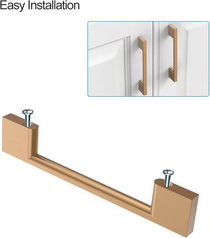 6 Pack Champagne Bronze Cabinet Pulls - 11.3 Inch Cabinet Handles - Wardrobe & Kitchen Pulls