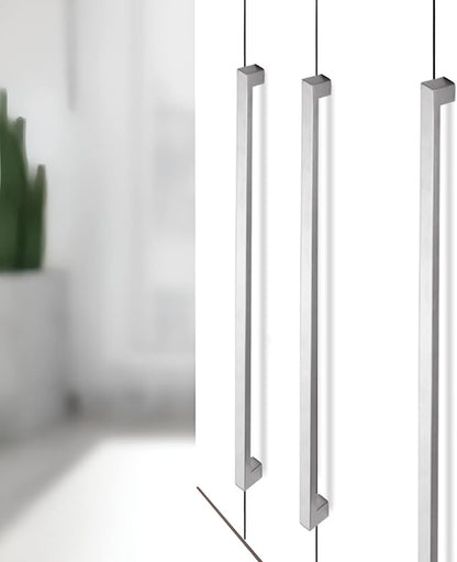 20 Pack 15 Inch Stainless Steel Square Cabinet Pulls, Brushed Nickel Finish, Easy to Install, Durable, Ambidextrous, 384mm Hole Centers