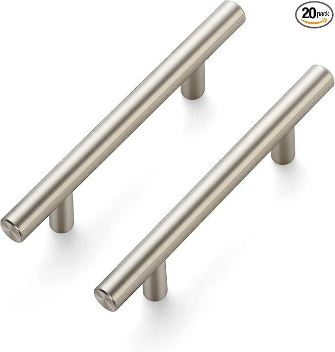 Ravinte 20 Pack 6 inch Cabinet Pulls Brushed Nickel Stainless Steel Kitchen Cupboard Handles Cabinet Handles, 3.5 inch Hole Center