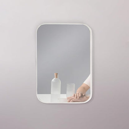 10Pcs Table Desk Vanity Makeup Mirror, 8-Inch Simple Portable Travel Mirror with Stand, Standing and Wall Hanging Dual-use White