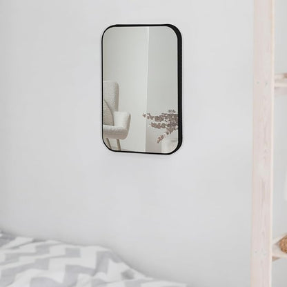 10Pcs Table Desk Vanity Makeup Mirror, 8-Inch Simple Portable Travel Mirror with Stand, Standing and Wall Hanging Dual-use Black