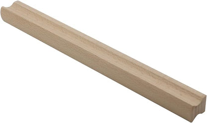 10Pcs Unfinished Beech Wood Solid Furniture Pulls Handles,Unfinished Unpainted Paintable Wooden Cupboard Closet Drawer Handle Pull,Length 11.81",Hole Dis.8.82"