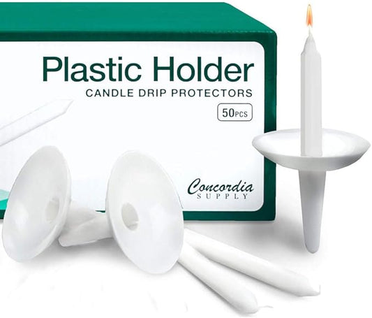 Concordia Supply Candlelight Service Reusable Plastic Candle Holders - 1000 Pcs. Candle Protector for Church, Memorial, & Christmas Eve Services