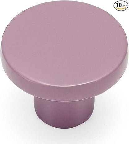 Ravinte 10 Pack Cabinet Knobs Purple Kitchen Cabinet Knobs Round Dresser Drawer Pulls Closet Door Pulls 1-1/5 Inch