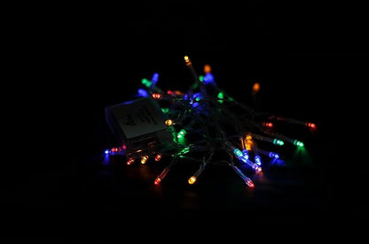 Karlling Battery Operated Christmas Lights,13 ft Short Clear Wire String Led Twinkle Fairy Light for Small Mini Xmas Tree and Wedding Party Indoor/Outdoor Decoration(Multicolor,10 Pack)