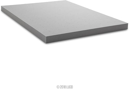 LUCID 4 Inch Bamboo Infused Memory Foam Mattress Topper - Twin Size – Cooling Ventilation – Pressure Relieving Bed Topper - Mattress Pad – CertiPur Certified