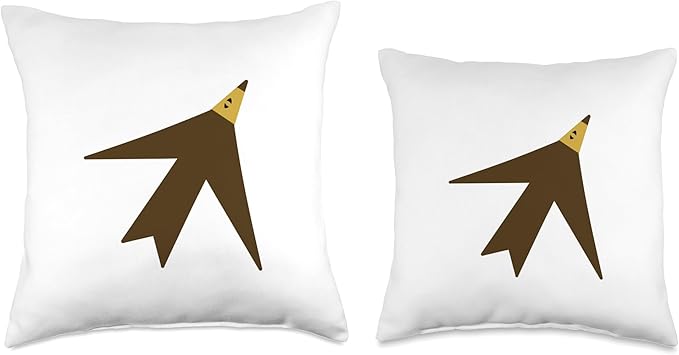 Cute Scandinavian Animals Designs Chic Scandinavian Bird Minimalism Throw Pillow, 16x16, Multicolor