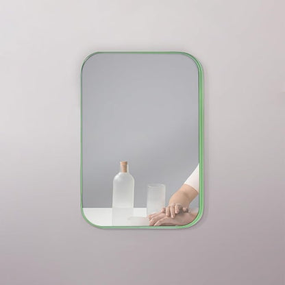 10Pcs Table Desk Vanity Makeup Mirror, 8-Inch Simple Portable Travel Mirror with Stand, Standing and Wall Hanging Dual-use Green