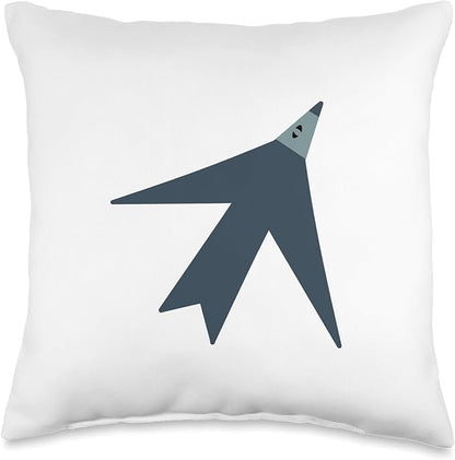 Cute Scandinavian Animals Designs Chic Scandinavian Bird Minimalism Throw Pillow, 16x16, Multicolor
