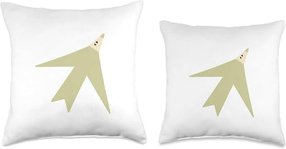 Cute Scandinavian Animals Designs Chic Scandinavian Bird Minimalism Throw Pillow, 16x16, Multicolor