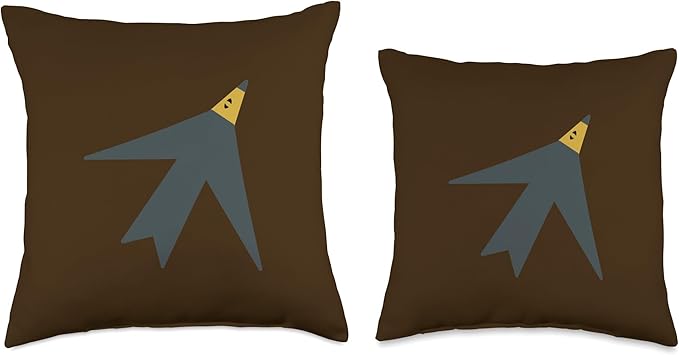 Cute Scandinavian Animals Designs Chic Scandinavian Bird Minimalism Throw Pillow, 16x16, Multicolor