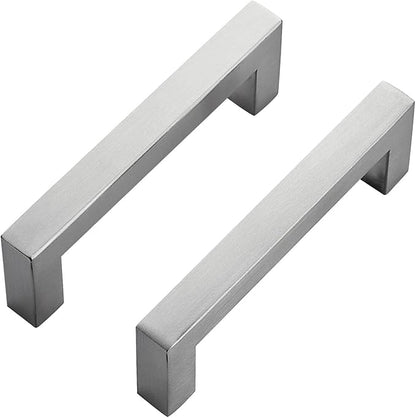 Ravinte 20 Pack Brushed Nickel Kitchen Cabinet Handles 3-3/4 Inch Cabinet Pulls Square Kitchen Hardware for Cabinet Drawer Pulls Drawer Handles Come with Screwdriver