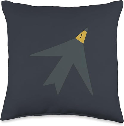 Cute Scandinavian Animals Designs Chic Scandinavian Bird Minimalism Throw Pillow, 16x16, Multicolor