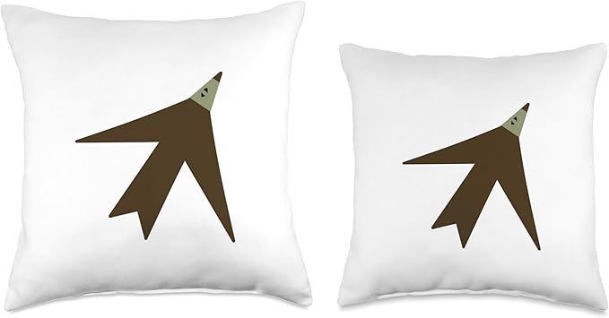 Cute Scandinavian Animals Designs Chic Scandinavian Bird Minimalism Throw Pillow, 16x16, Multicolor