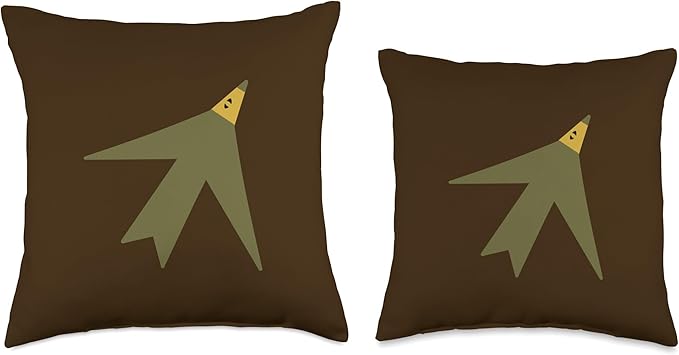 Cute Scandinavian Animals Designs Chic Scandinavian Bird Minimalism Throw Pillow, 16x16, Multicolor