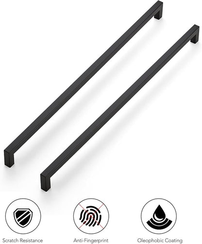 Ravinte 3 Pack Black Matte Cabinet Pulls and Handles - 18 Inch Square, Drawer Pulls, Kitchen Cabinet Hardware