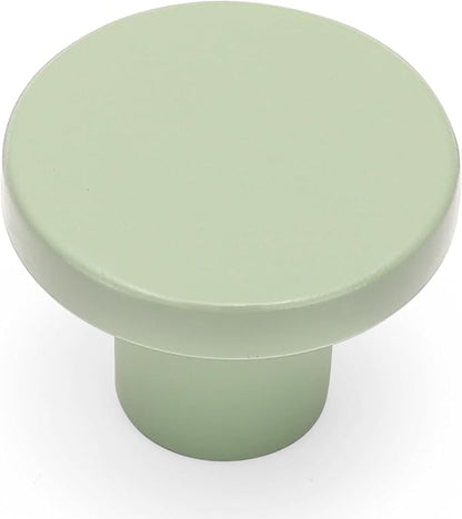 Ravinte 10 Pack Cabinet Knobs Light Green Kitchen Cabinet Knobs Round Dresser Drawer Pulls Closet Door Pulls 1-1/5 Inch