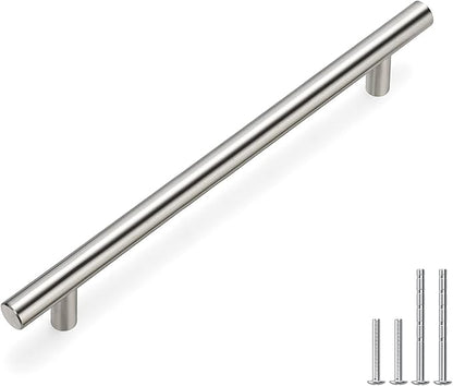 homdiy 400 Pack Brushed Nickel Cabinet Hardware Cabinet Pulls - HD201SN Cupboard Handles Modern Cabinet Door Handles 7-1/2inch Hole Center Modern T-Bar Pulls