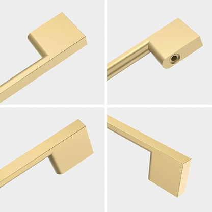 10 Pack Gold Cabinet Pulls 10 Inch Handles for Cabinets and Drawers - Kitchen Hardware