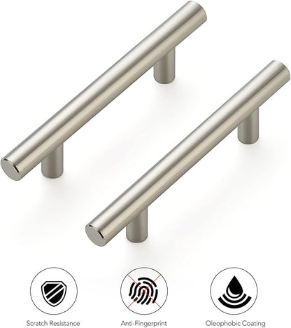 Ravinte 12 Pack 5 inch Kitchen Cabinet Handles Cabinet Pulls Brushed Nickel Stainless Steel Kitchen Drawer Pulls Cupboard Handles 3" Hole Center