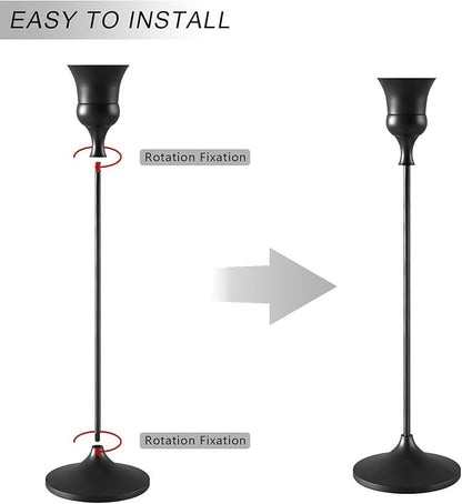 Candlestick Holders Black, 12 Packs Taper Candle Holder for Candlesticks, Candle Sticks Holder Decor for Home Decor