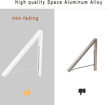 Drying Rack Wall Mounted Clothes Hanger Folding Wall Coat Racks Aluminum Home Storage Organiser Space Savers