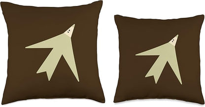 Cute Scandinavian Animals Designs Chic Scandinavian Bird Minimalism Throw Pillow, 16x16, Multicolor