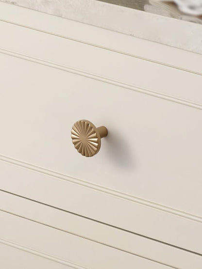 5 Pack Champagne Bronze Cabinet Knobs Flat Drawer Pulls Kitchen Cupboard Bathroom Dresser Cabinet Hardware Handles Zinc Alloy